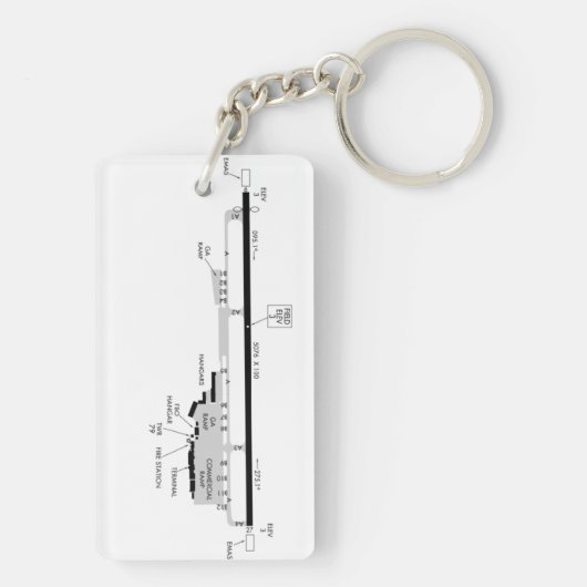Porte-clés Key West Int. Carte d'aéroport / diagramme de taxi (Dos)