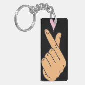 Porte-clés keychain de coeur coréen (Devant gauche)