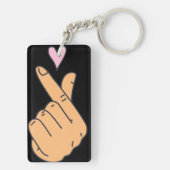 Porte-clés keychain de coeur coréen (Dos)