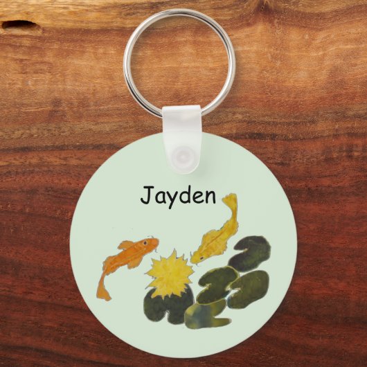 Porte-clés Keychain - Koi and Lily Pads (Recto)