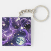 Porte-clés Keychain - Lavender Purple Celestial Moon Phases (Dos)