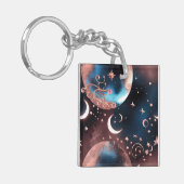Porte-clés Keychain - Rose Gold Celestial Moon (Devant gauche)