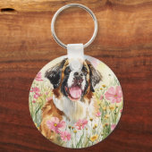 Porte-clés Keychain – Saint Bernard Dog Keychain (Verso)
