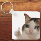 Porte-clés Keychain Thumbs Up Ok Cat Meme (Recto)