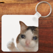 Porte-clés Keychain Thumbs Up Ok Cat Meme (Verso)