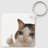 Porte-clés Keychain Thumbs Up Ok Cat Meme (Dos)