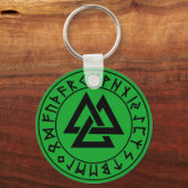 Porte-clés keychain Tri-Triangle Rune Shield on Grn (Recto)