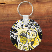 Porte-clés Keychain – Urban Tree Owl & Wealth Surreal Pop-Art (Verso)