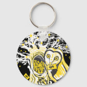 Porte-clés Keychain – Urban Tree Owl & Wealth Surreal Pop-Art (Verso)