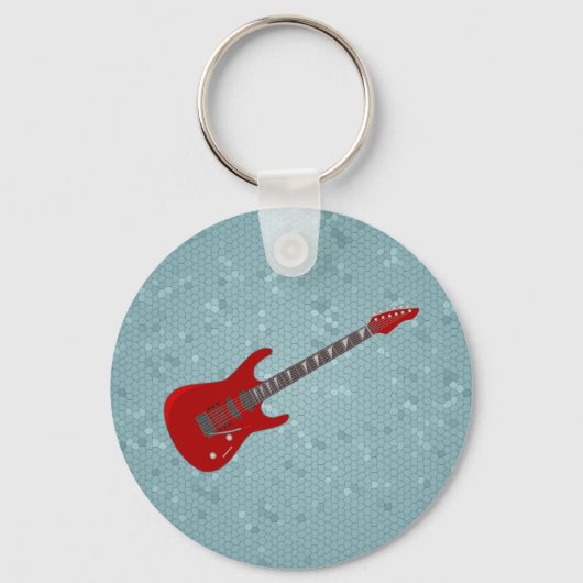 Porte-clés Keychain with electric guitar  illustration (Recto)