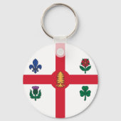 Porte-clés Keychain with Flag of Montreal, Canada (Recto)