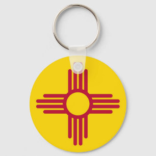 Porte-clés Keychain with Flag of New Mexico State