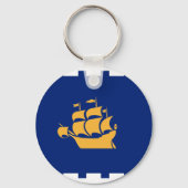 Porte-clés Keychain with Flag of Quebec City, Canada (Recto)