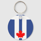 Porte-clés Keychain with Flag of Toronto, Canada (Recto)