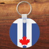 Porte-clés Keychain with Flag of Toronto, Canada (Recto)
