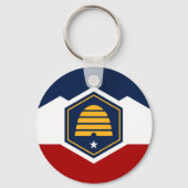 Porte-clés Keychain with Flag of Utah, USA (Recto)