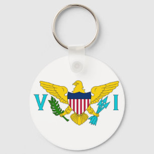 Porte-clés Keychain with Flag of Virgin Islands - USA