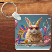 Porte-clés keychain with rabbit and dog (Recto)