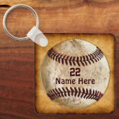 Porte-clés Keychains de baseball bon marché NOM, NUMÉRO pour  (Recto)