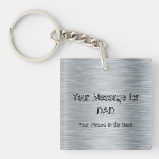 Porte-clés Keylic Keychain, Métallc Design For DAD Keychain (Devant)