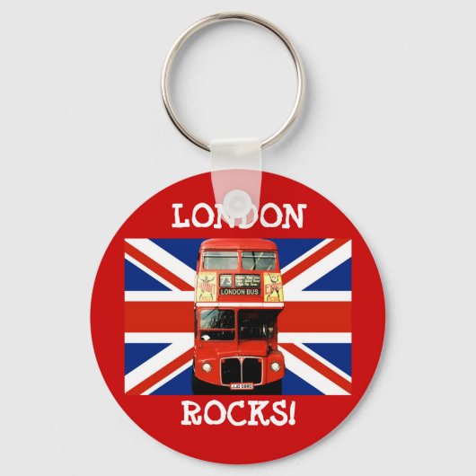 Porte-clés Keyring London Bus et British Flag (Recto)