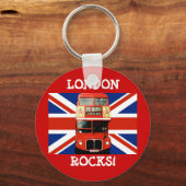 Porte-clés Keyring London Bus et British Flag (Recto)