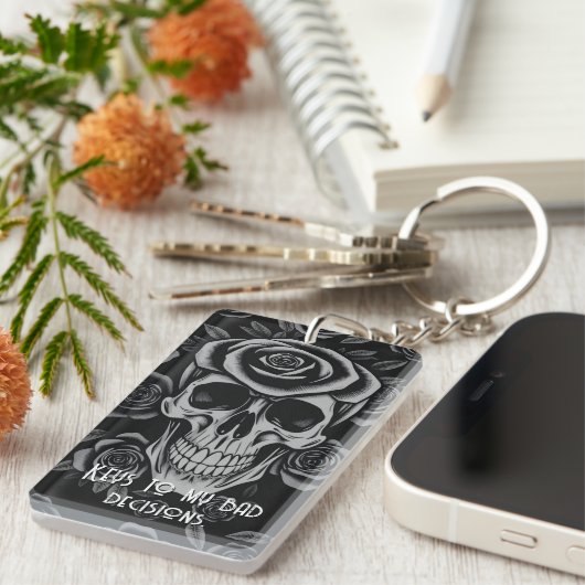 Porte-clés "Keys To My Bad Decisions" Key Chain- Funny (Devant droit)