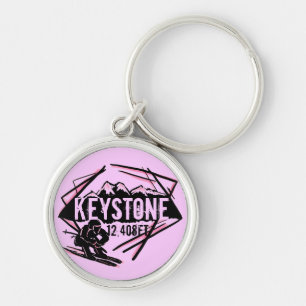 Porte-clés Keystone Colorado porte - clé d'élévation rose