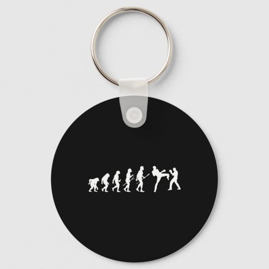 Porte-clés Kick Mma Kickboxing Boxeur Boxe Évolution Humaine (Recto)