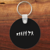 Porte-clés Kick Mma Kickboxing Boxeur Boxe Évolution Humaine (Recto)