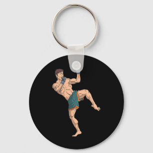 Porte-clés Kickboxeur se prépare à frapper 