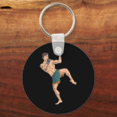 Porte-clés Kickboxeur se prépare à frapper (Recto)