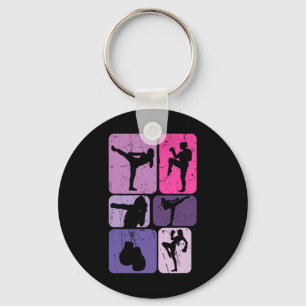 Porte-clés Kickboxing drôle pour fille femme entraînement de