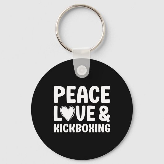 Porte-clés Kickboxing J'aime Kickboxing Kickboxer (Recto)