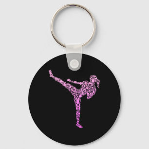 Porte-clés Kickboxing Kickboxer Karaté Filles Enfants Femmes