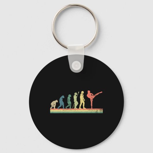 Porte-clés Kickboxing Kickboxer Rétro Vintage (Recto)