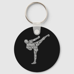 Porte-clés Kickboxing Kickboxer Taekwondo Karaté Enfants Garç