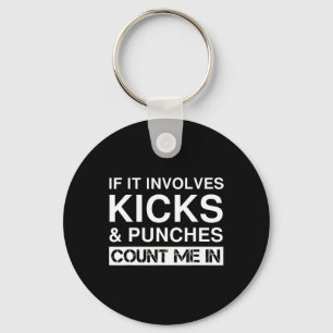 Porte-clés Kicks et coups de pied amusants de kickboxing