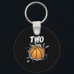 Porte-clés Kids 2 Year Old Basketball Birthday Party Theme 2<br><div class="desc">Enfants de 2 ans Basketball Anniversaire Thème de fête 2ème Garçon Fille Cadeau</div>