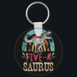Porte-clés Kids 5 Year Old Dinosaur Birthday 5th T Rex Dino<br><div class="desc">Kids 5 Year Old Dinosaur Birthday 5th T Rex Dino Five Saurus</div>