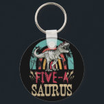 Porte-clés Kids 5 Year Old Dinosaur Birthday 5th T Rex Dino<br><div class="desc">Kids 5 Year Old Dinosaur Birthday 5th T Rex Dino Five Saurus</div>