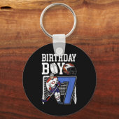 Porte-clés Kids 7 Year Old Ice Hockey Themed Birthday Party 7 (Recto)