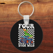 Porte-clés Kids Four Ever Wild Dinosaur Monster Truck 4th Bir (Recto)