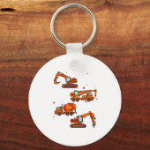 Porte-clés Kids Valentines Day Construction Trucks Boys Kids  (Recto)