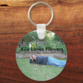Porte-clés Kile aime les fleurs (Recto)