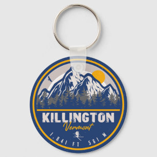 Porte-clés Killington Vermont Retro Sunset Ski Souvenirs