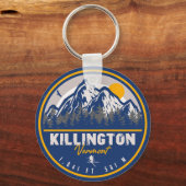 Porte-clés Killington Vermont Retro Sunset Ski Souvenirs (Recto)