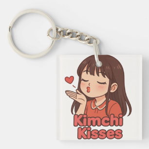 Porte-clés Kimchi Kisses - Jolie T-shirt Kawaii pour amoureux