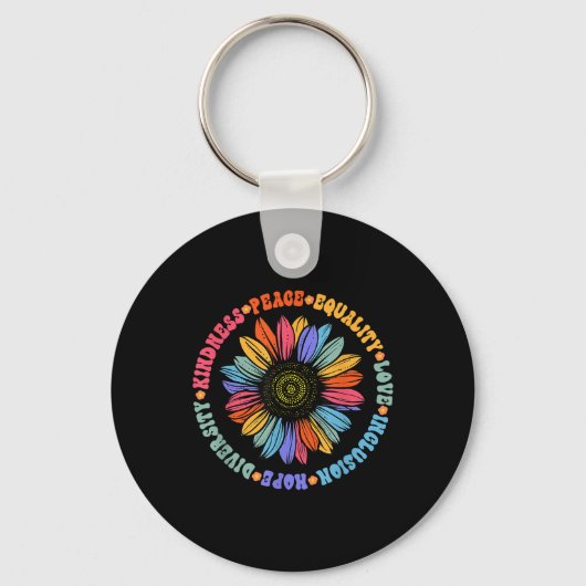 Porte-clés Kindness Peace Equality Love Hope Diversity Human (Recto)