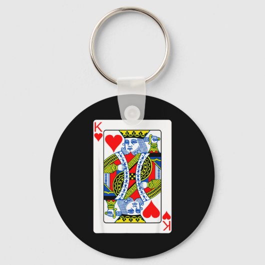 Porte-clés King Of Hearts Playing Card Valentine Costume  (Recto)